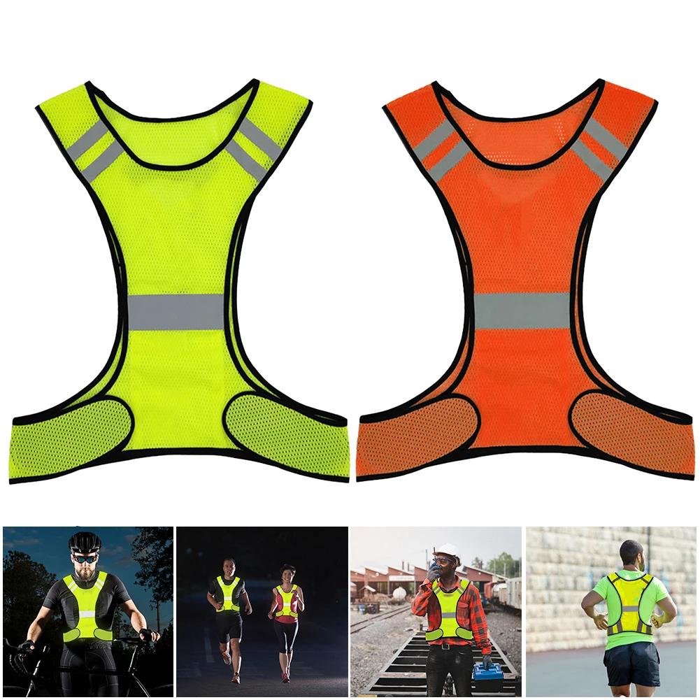 Gilet course haute visibilité réfléchissant - Léger respirant hommes femmes équitation nuit