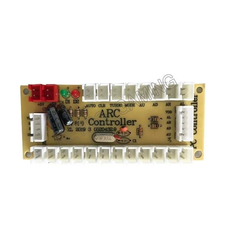 Kit de carte de circuit imprimé USB zéro retard, manette à bouton-poussoir LED, câble 5 broches pour