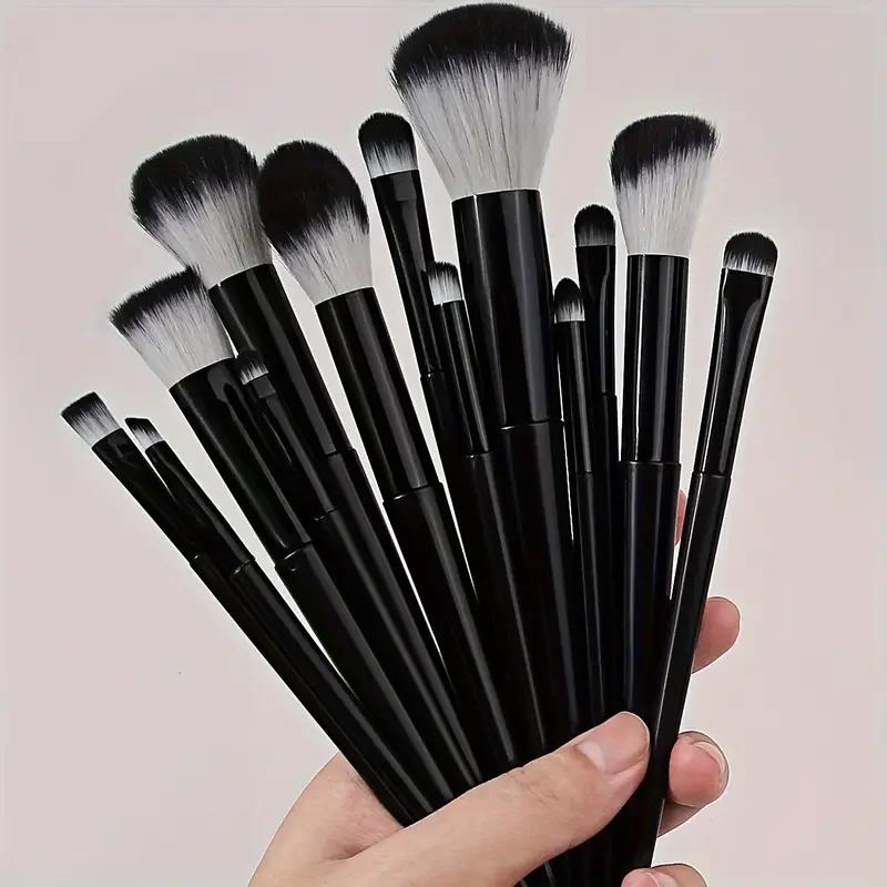 Ensemble de pinceaux de maquillage, 13 pièces, doux et moelleux, ombre à paupières, fond de teint, B