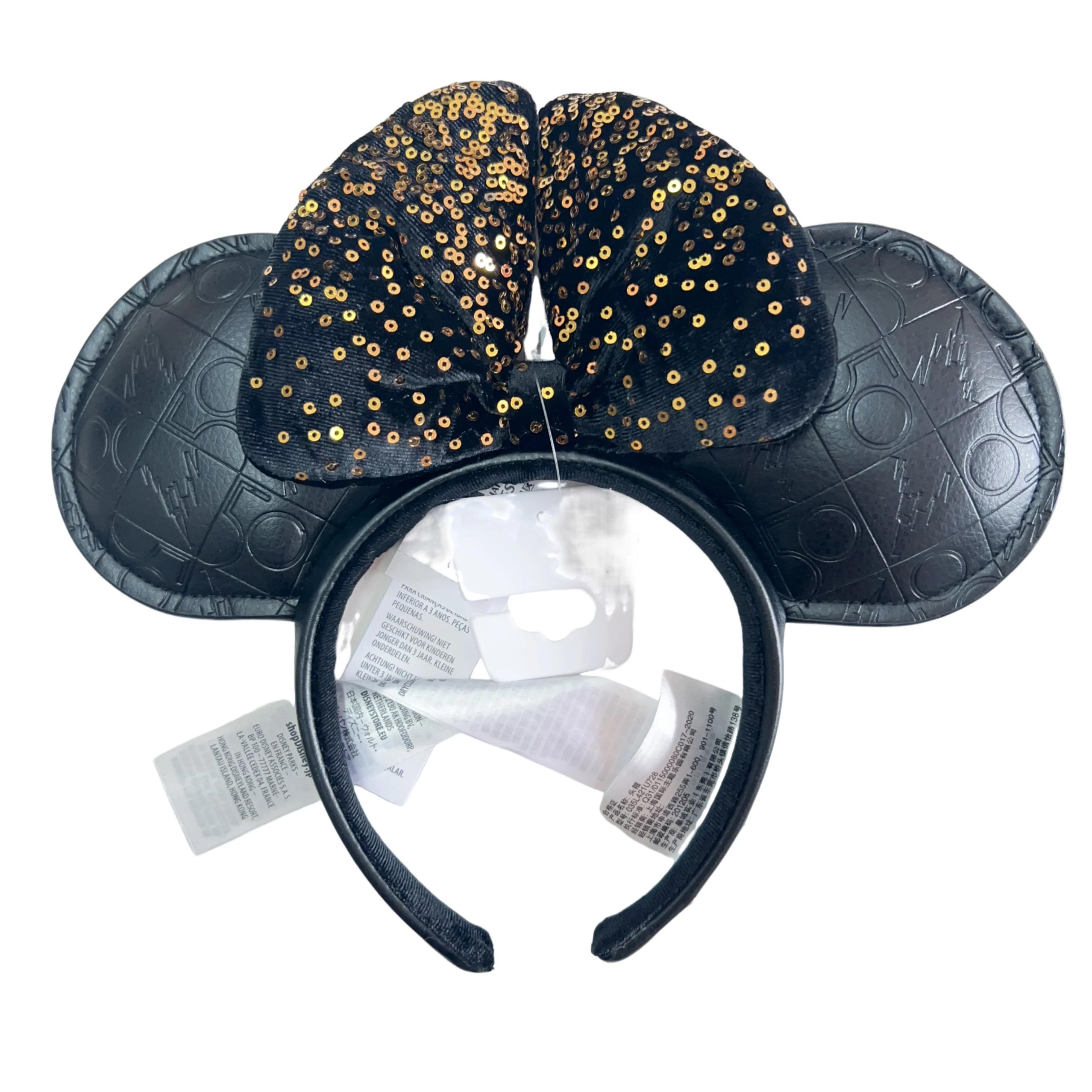 2025 Disney Minnie oreille bandeau pour femmes Disneyland Mickey oreilles arc-en-ciel LED paillettes