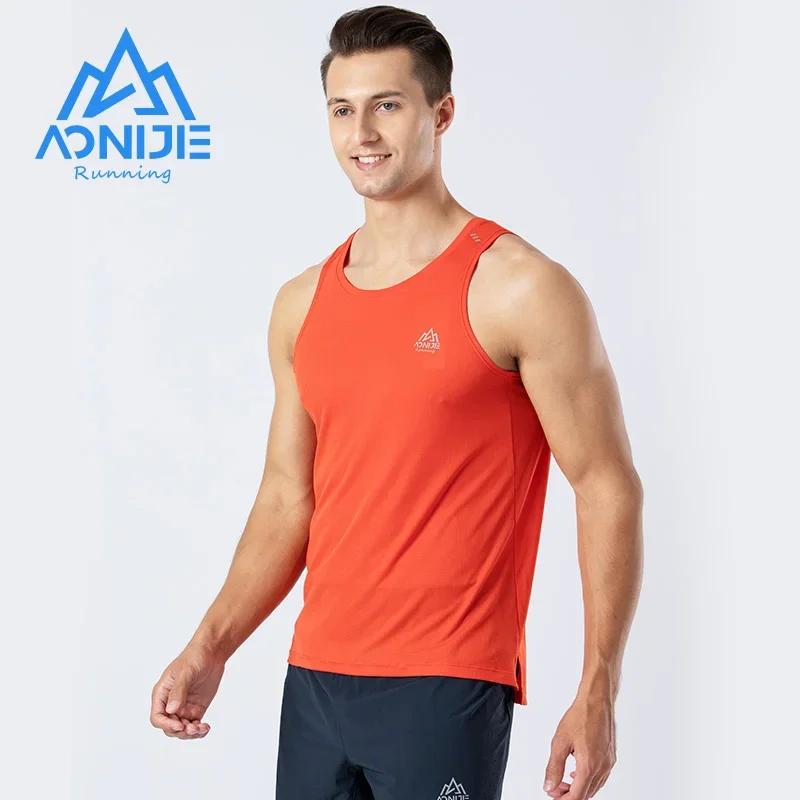 AONIJIE – débardeur d'été sans manches pour hommes, maillot de sport à séchage rapide, pour Marathon