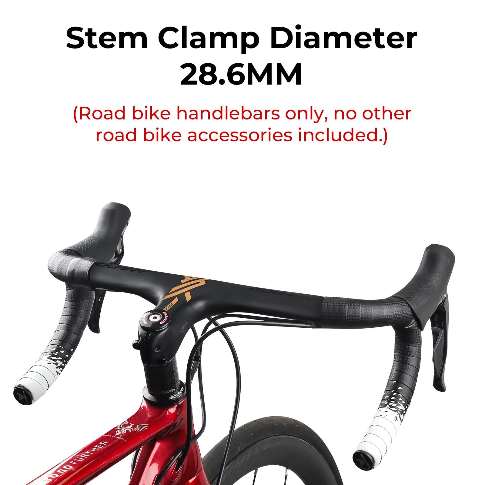 BOLANY-Guidon intégré en alliage d'aluminium pour vélo de route, pièces de bicyclette, 420mm, SAP 02