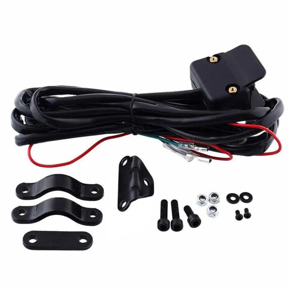 Commutateur à bascule de treuil de moto, ligne de commande de guidon, kits d'avertissement, alimenta