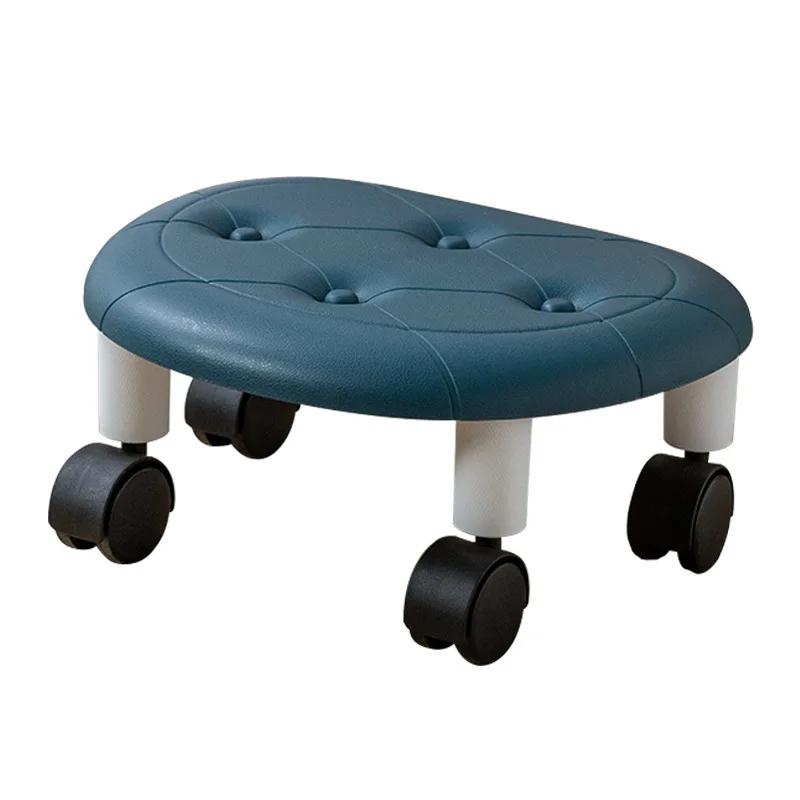 Tabouret à roulettes universel pour usage domestique, siège bas à poulie avec roulettes, tabouret mu