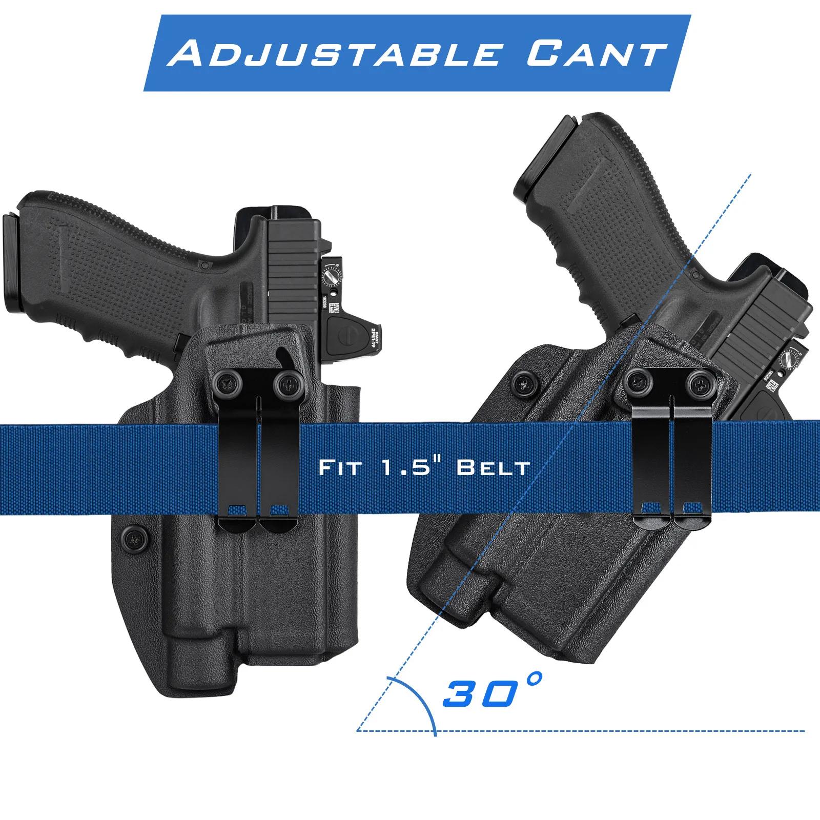 SuffB Kydex Holster pour Glock 17 19 19X 22 23 31 32 45 avec PL-2 Olight/PL-Pro/PL-3R PL-3/3S Valkyr