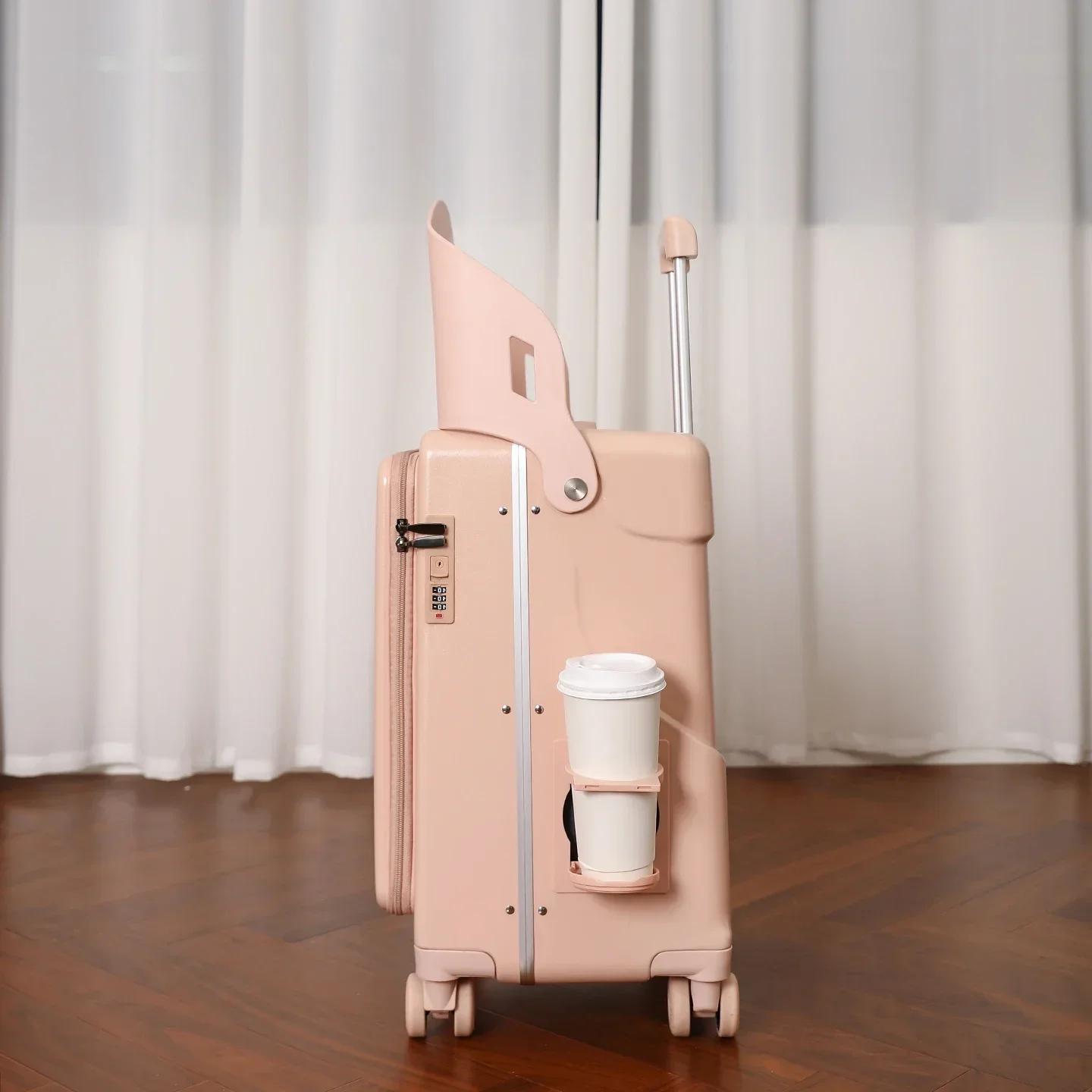 Bagage maman pour promenades avec les enfants, valise trolley parent-enfant de type poussoir, bagage