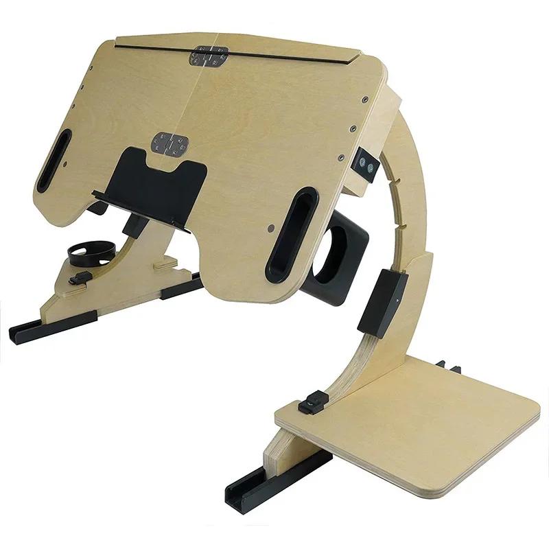 Support multifonctionnel en bois pour paresseux, support réglable à 360 ° pour ordinateur Portable,