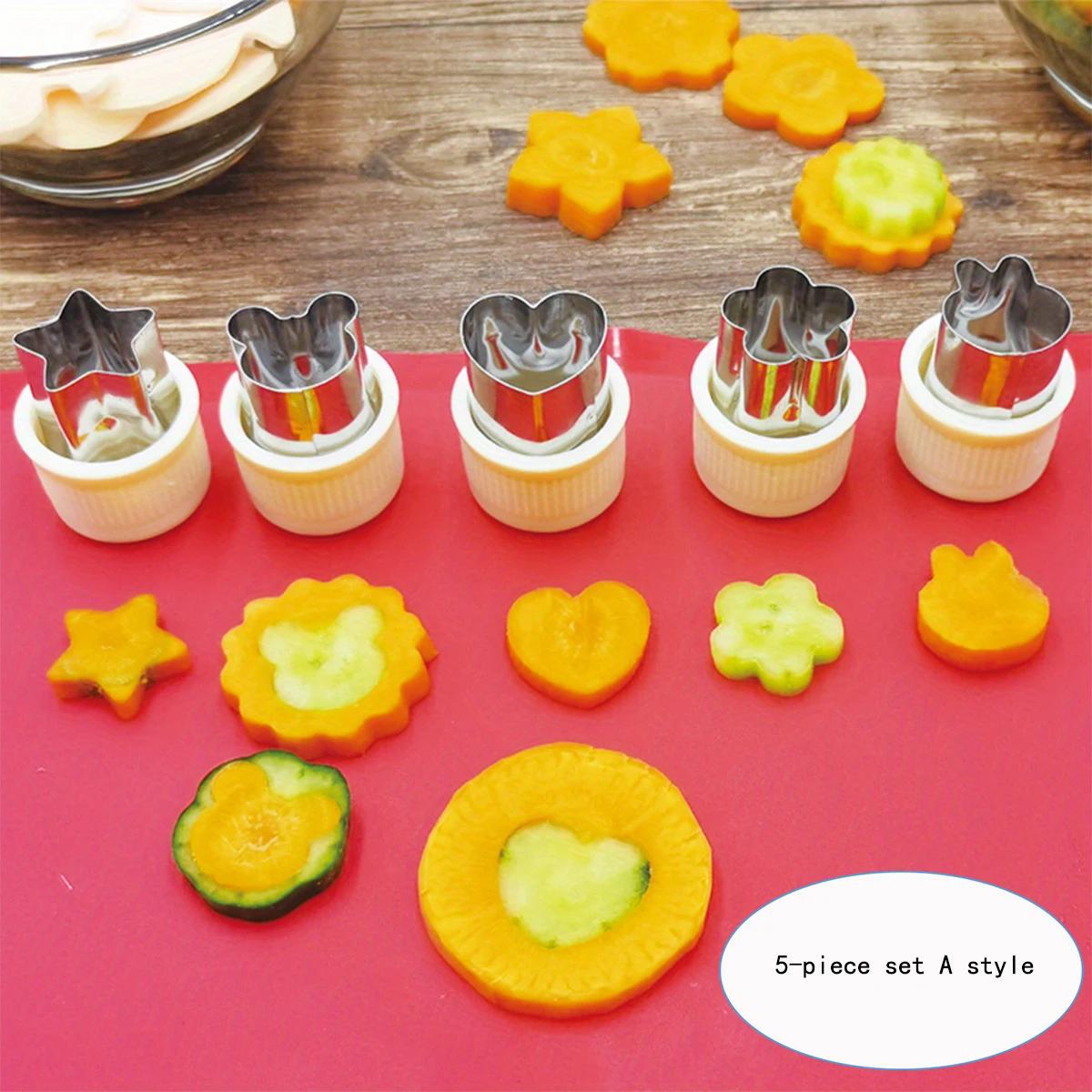 Moule de coupe de façonnage de légumes et de fruits en acier inoxydable, coupe-salade de fruits, emb