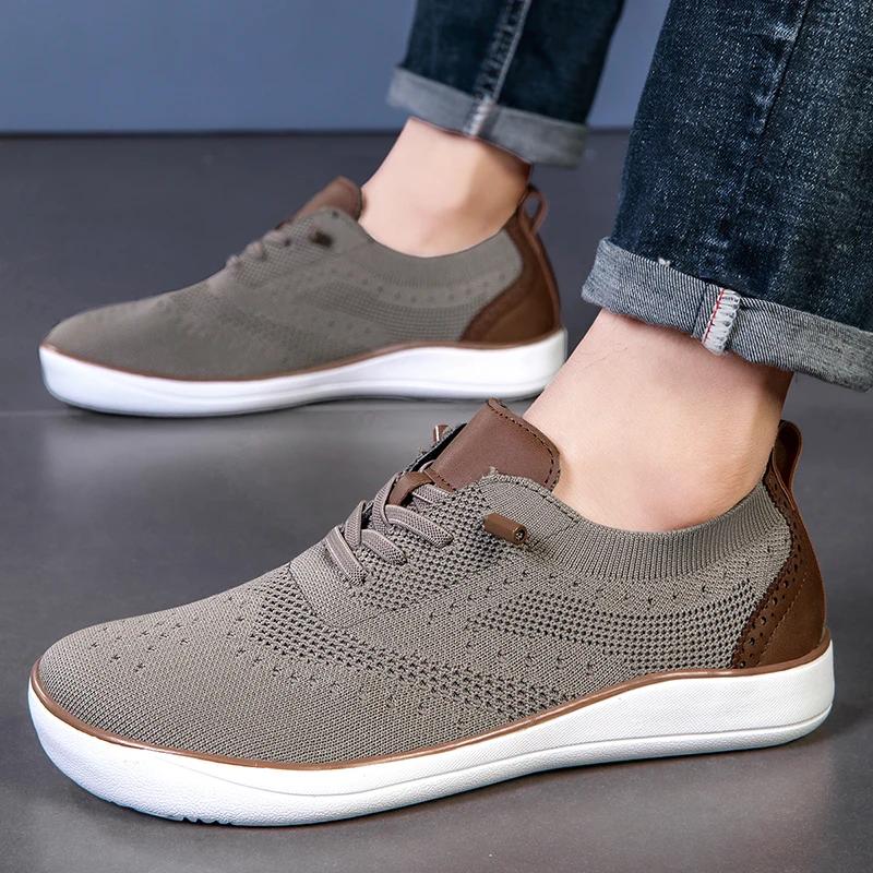 Chaussures de Marche Larges et Légères pour Homme, Souliers Décontractés de Grande Taille, Adaptés a