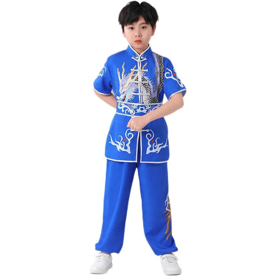 Ensemble d'arts martiaux traditionnel chinois unisexe pour enfants, Tai Chi WuShu Kung Fu, costume d