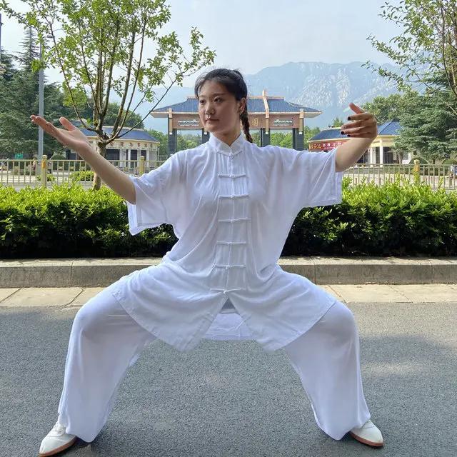 Uniforme chinois Tai Chi en coton, vêtements Wushu Kung Fu pour enfants et adultes, costume Wing Chu