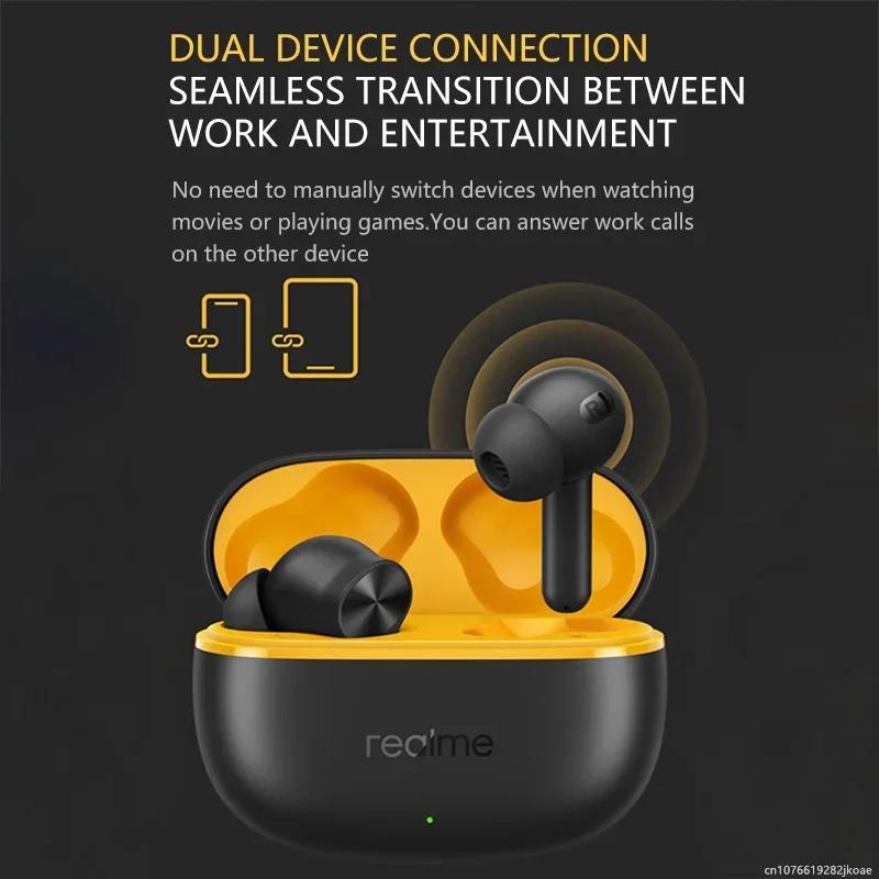 Realme Buds T200 Lite véritable écouteur sans fil AI appel réduction du bruit casque Bluetooth 5.4 H