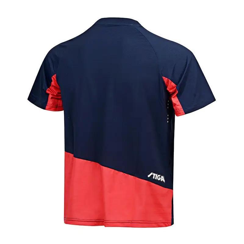 STIGA – haut de Tennis de Table pour hommes et femmes, imprimé dégradé, vêtements de sport à manches