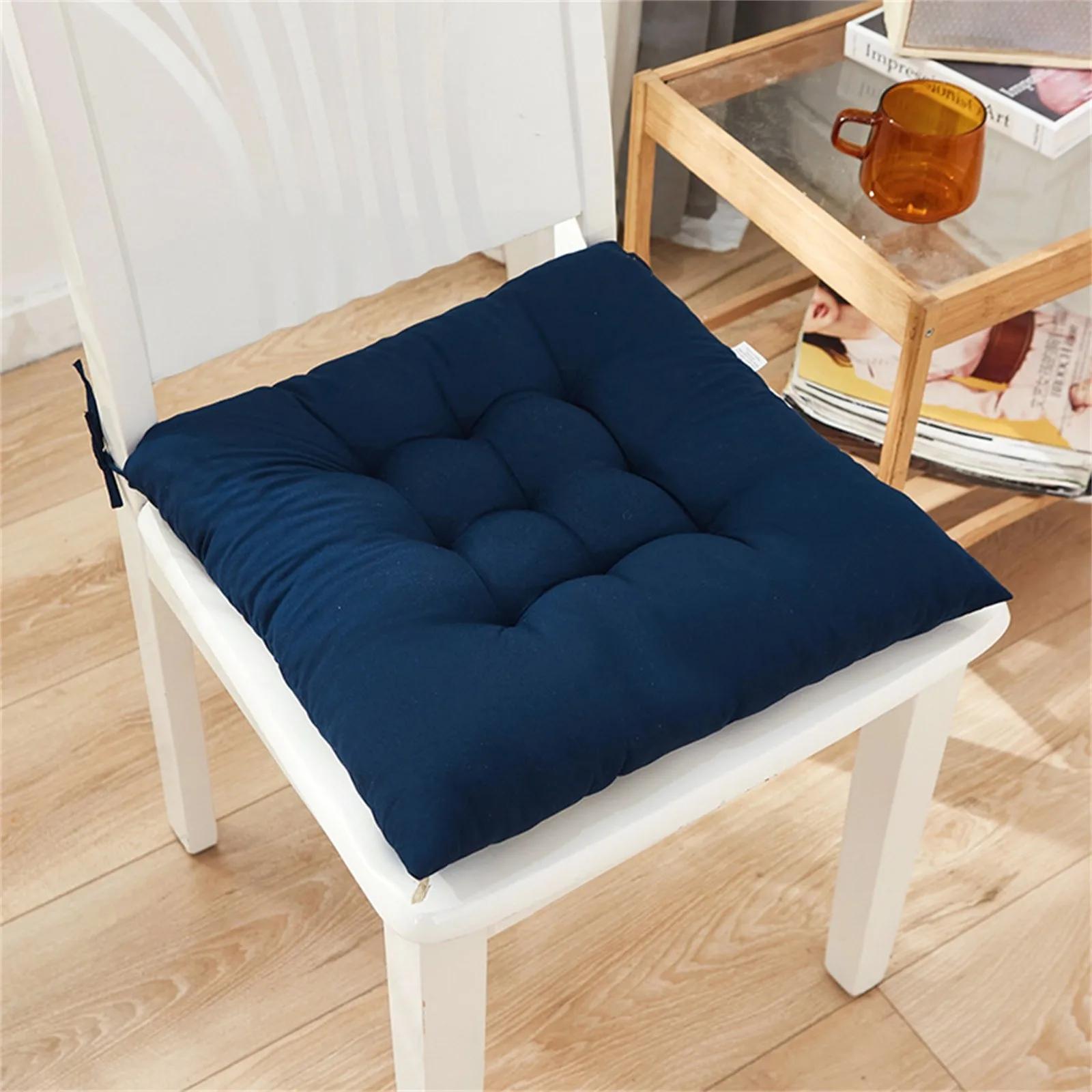 Coussin de Chaise en Polymères Carrés en Coton Doux et Rembourré, Solide, pour Bureau, Maison, Voitu