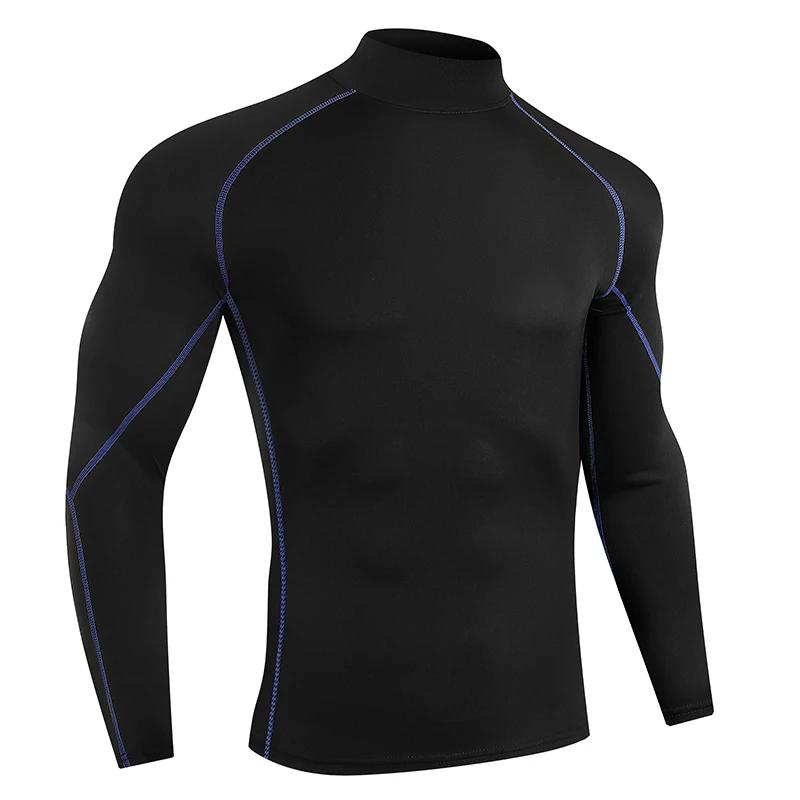 T-shirt compression hommes séchage rapide - Haut fitness musculation gym rashgard manches longues