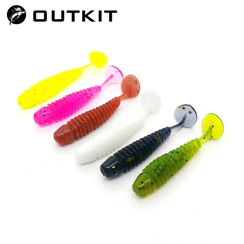 OUTKIT 10 pièces/lot Wobblers mini pêche leurres souples en caoutchouc appâts souples 3.5 cm/4.5 cm