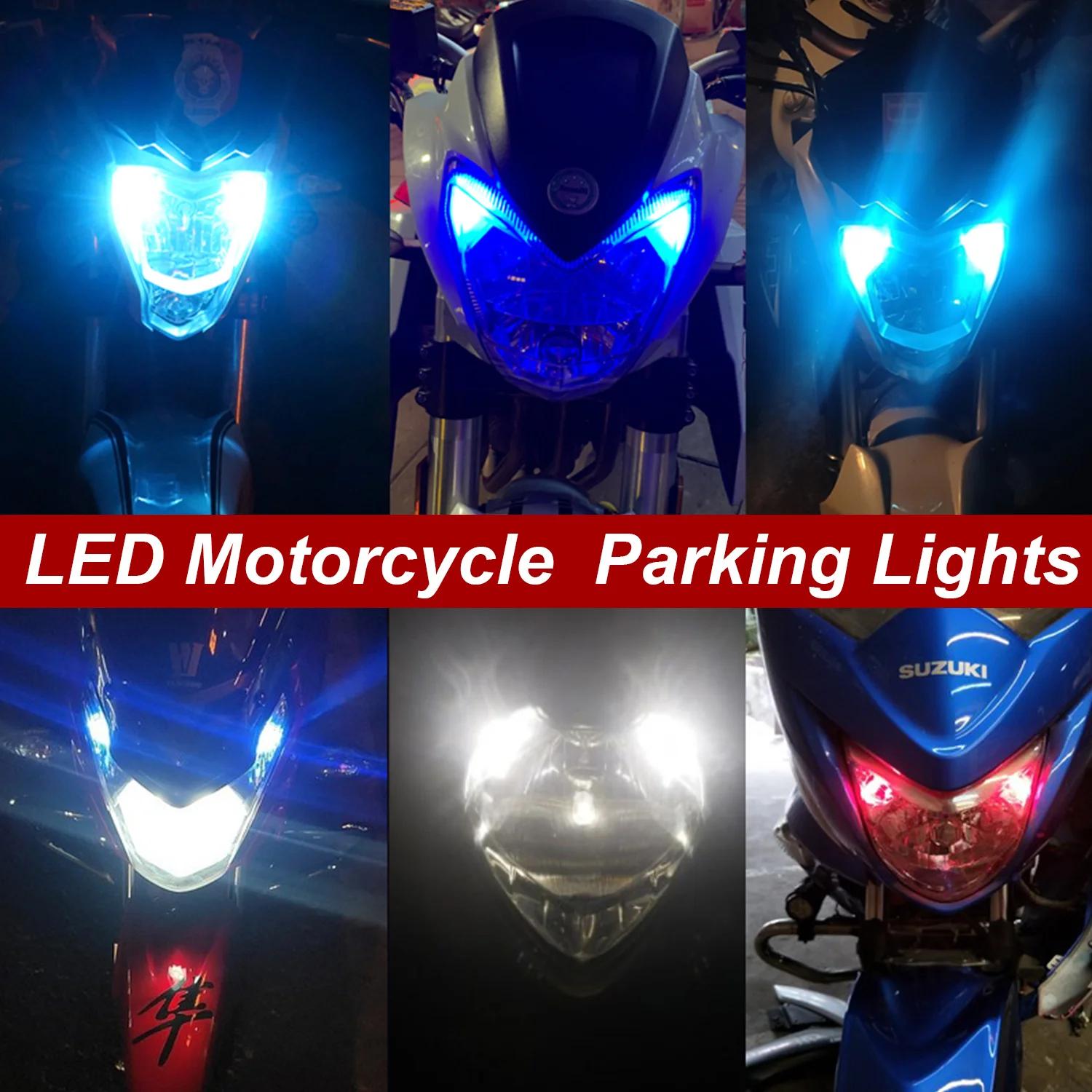2 pièces CANbus blanc rouge bleu pour Suzuki GSXR LED moto Position Parking ville lumières T10 194 W