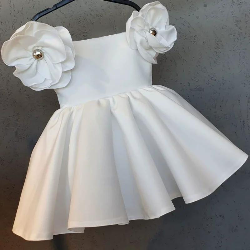 Robe à fleurs pour filles, nouvelle mode, robe de baptême pour fête d'anniversaire de 1er an, Costum