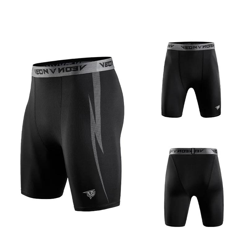 Shorts de compression hommes noir Spandex pour running et entraînement - Baselayer performance