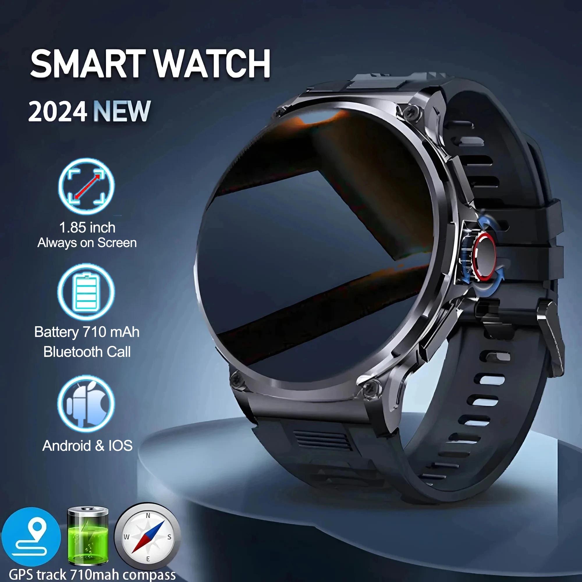 2026 Nouvelle montre intelligente ultra AMOLED 1,85 pouces, piste GPS, appel Bluetooth HD ; Grande b