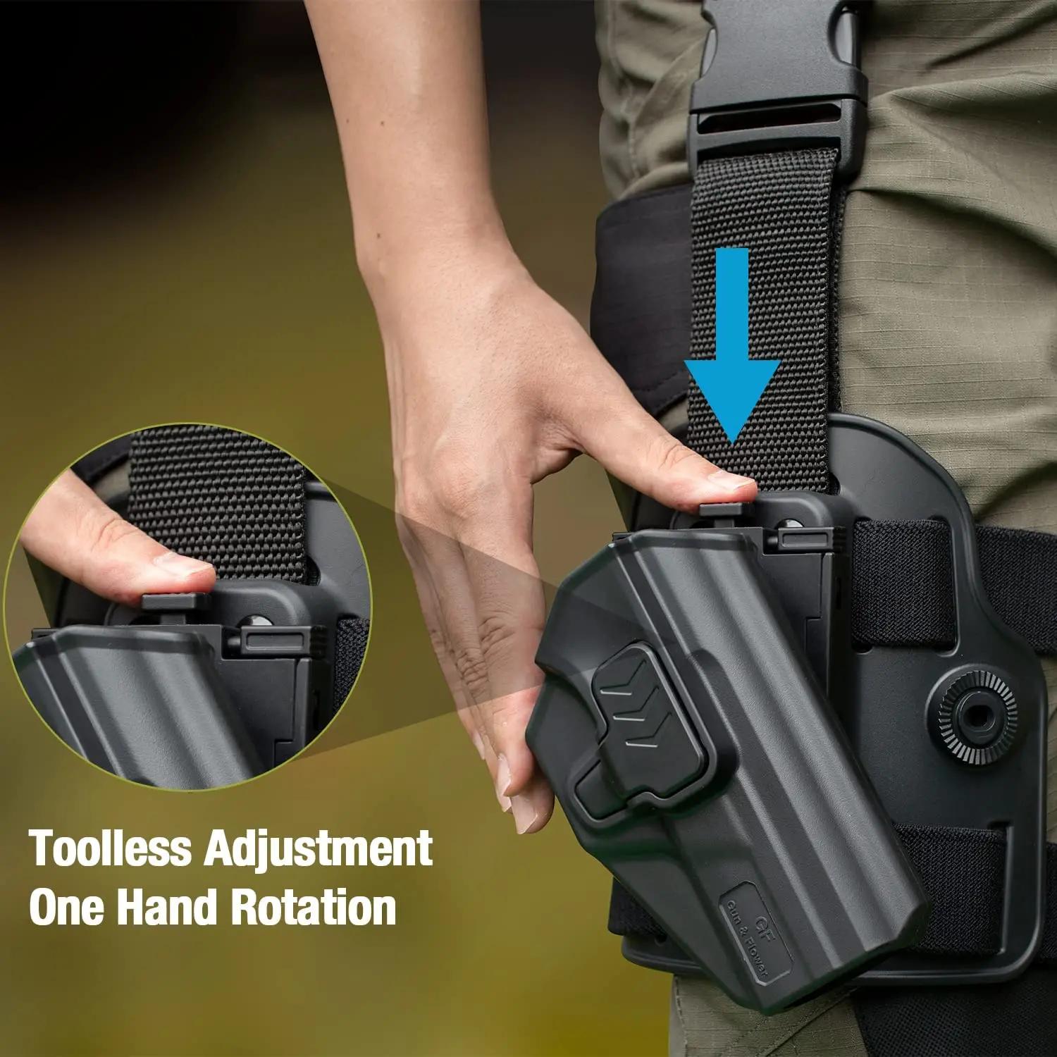 M & P 9 DstressLeg Holster Fit Smith & Wesson M & P 9MM/.40 M2.0 Book ine taille 4.25 en effet et M2