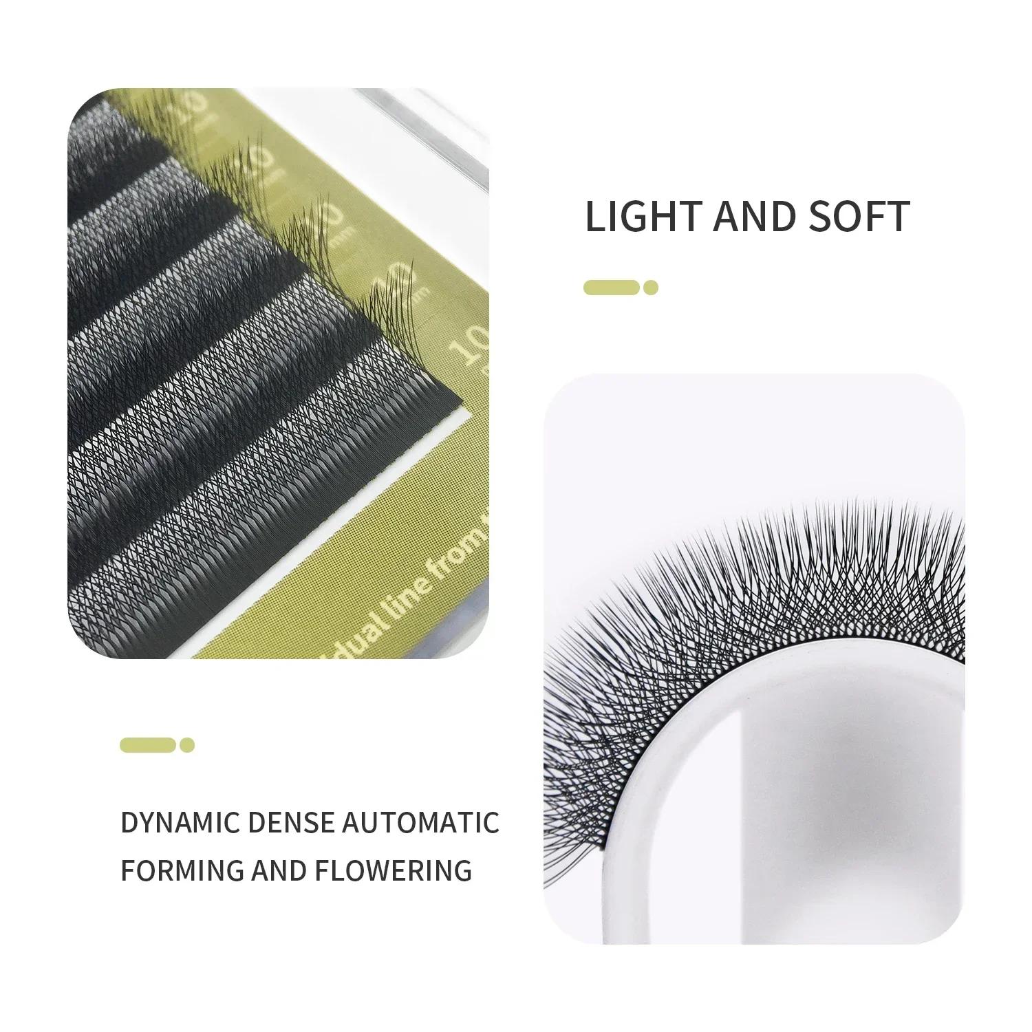 GLAMLASH marron 3D 4D 5D cils C/D/L/LU/M ventilateur de Volume préfabriqué W Style Extension de cils