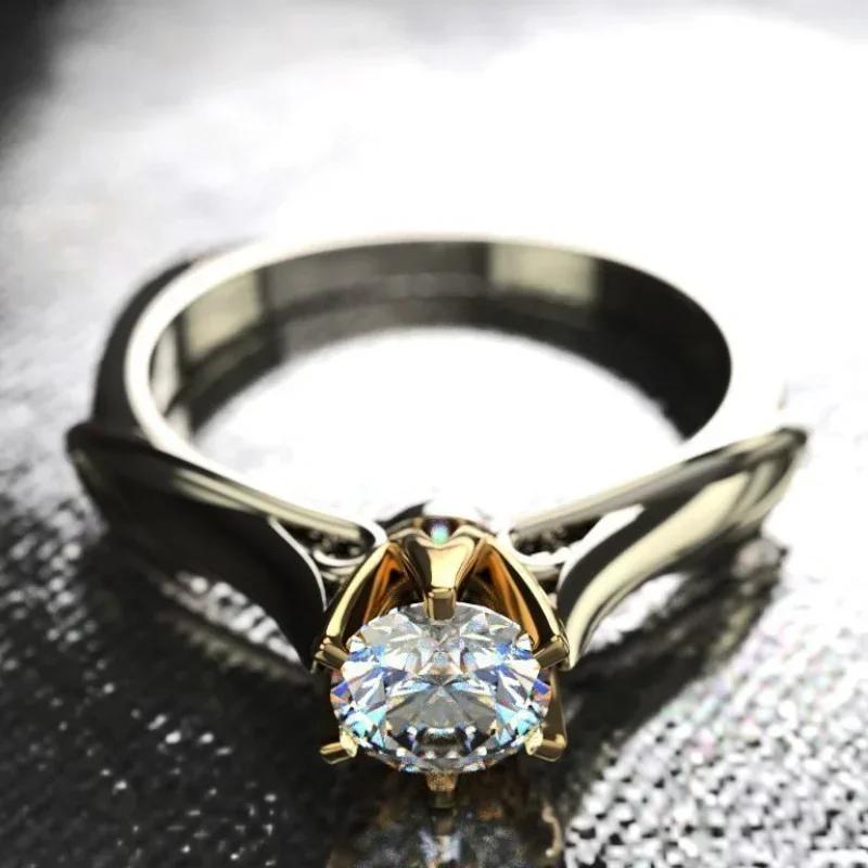 Bague en or pur 18 carats pour femmes, bagues Moissanite avec pierres précieuses naturelles, bijoux