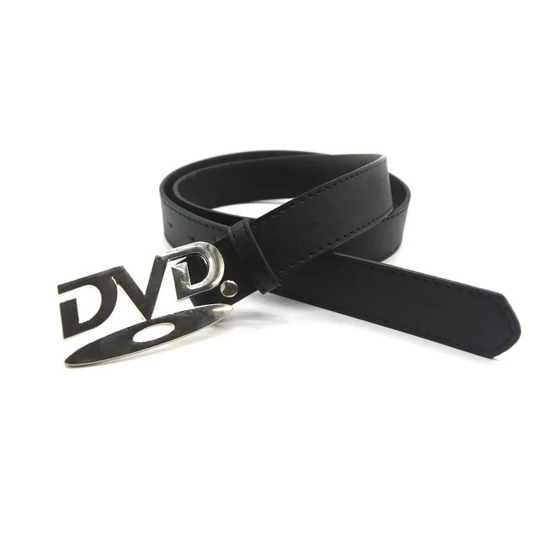 Ceinture à boucle DVD unisexe, Design nostalgique, décoration pour hommes et femmes, associée à une