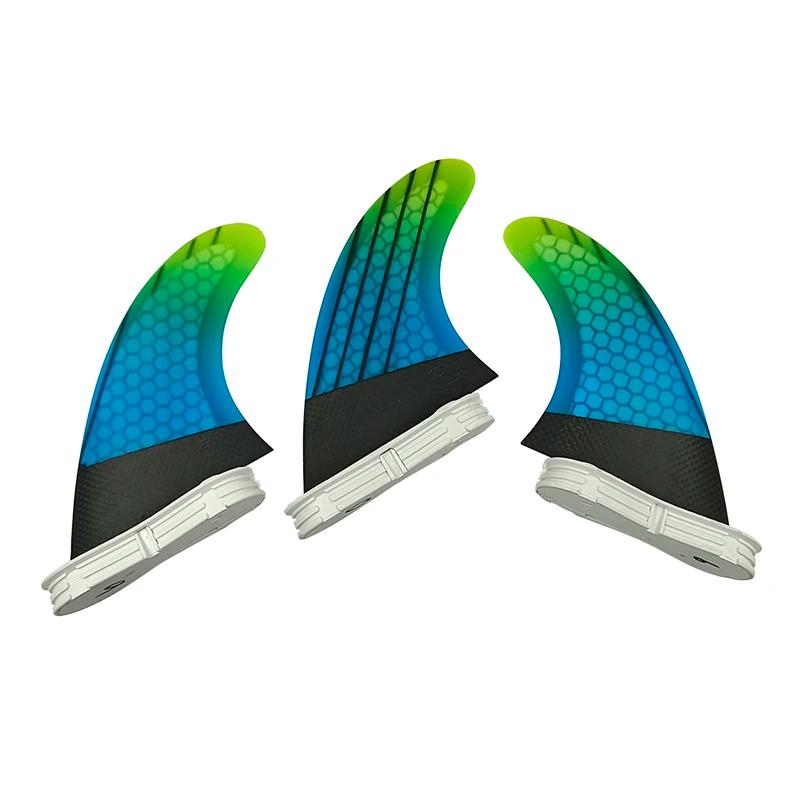M/L LeicFins Set UPUSRF FCS II Performer-3 palmes en fibre de carbone pour surf, double onglets 2, p