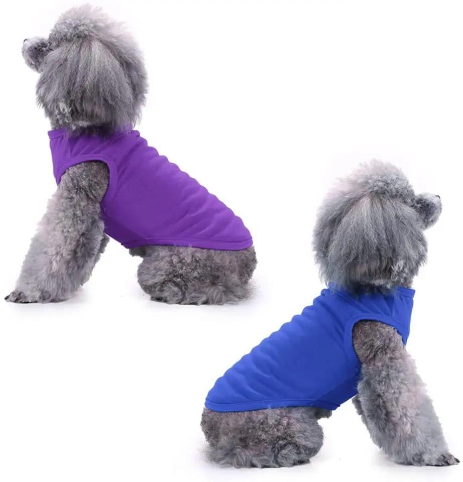 XS-3XL chien vierge t-shirt été coton chien gilet chemise pour petits moyens grands chiens Yorkie Pi