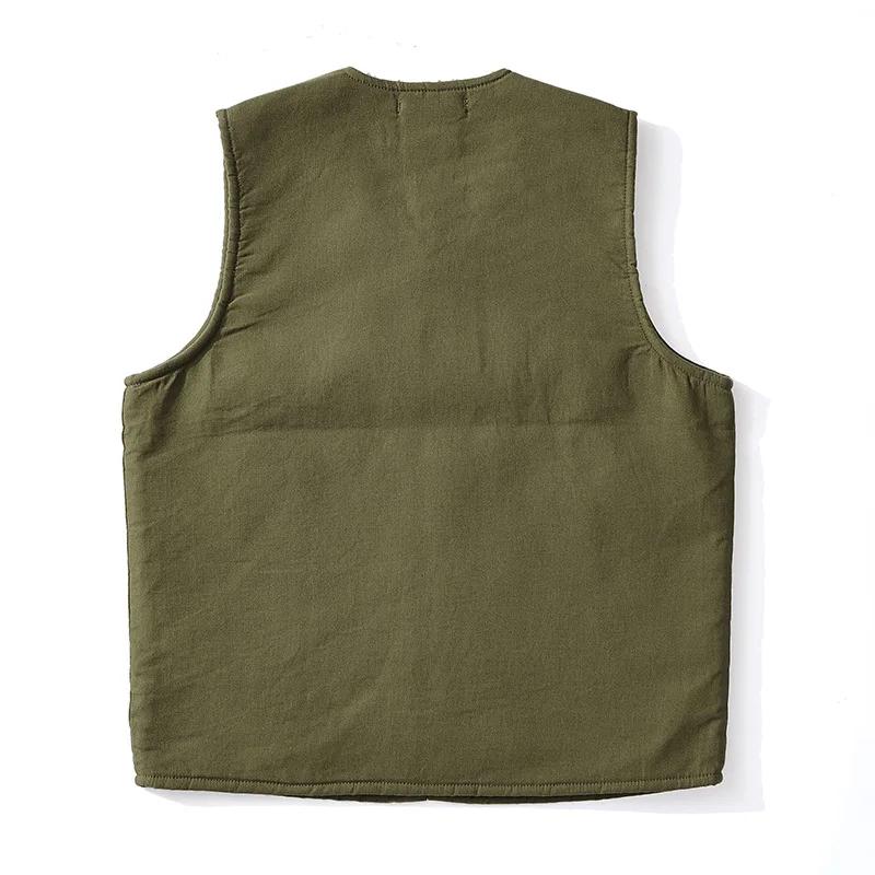 Gilet en laine épaissie doublé de sourire pour hommes et femmes, col en V, glaçure, extérieur, entra