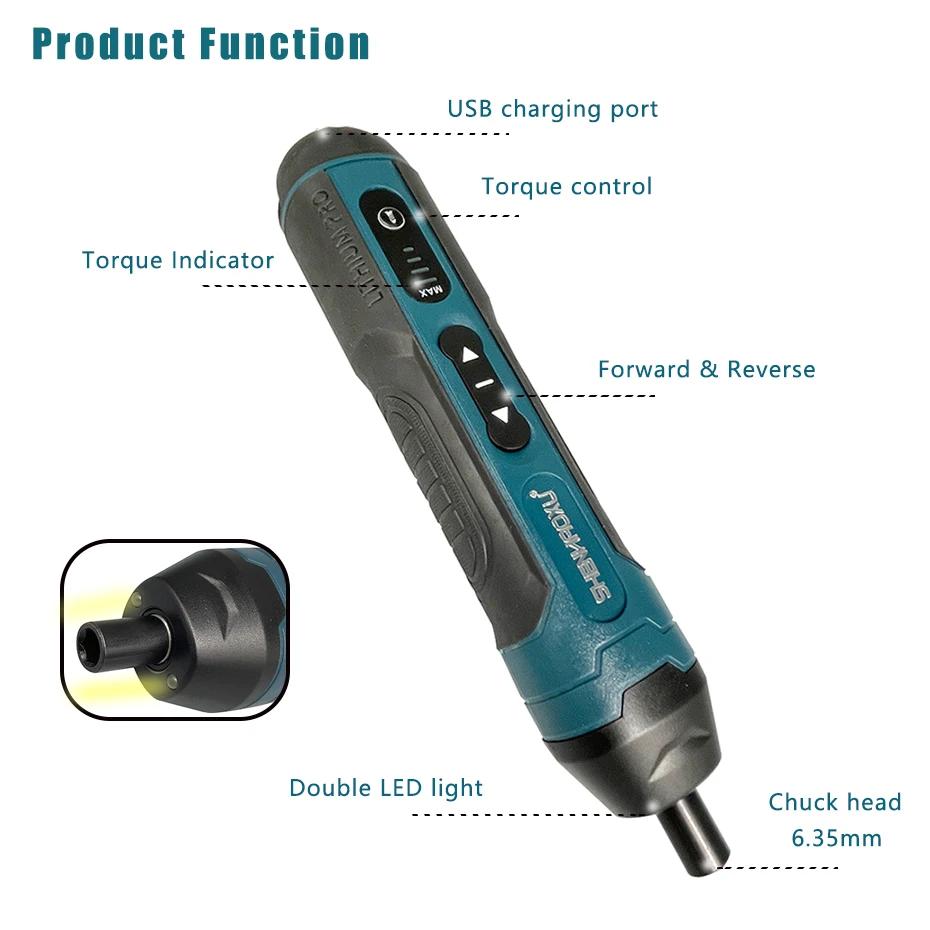 Tournevis électrique sans fil Rechargeable 1300mah batterie au Lithium Mini perceuse 3.6V ensemble d