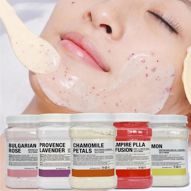 Masque de gelée en poudre, 6 pièces, vente en gros, 650G, masques professionnels, utilisation en Sal