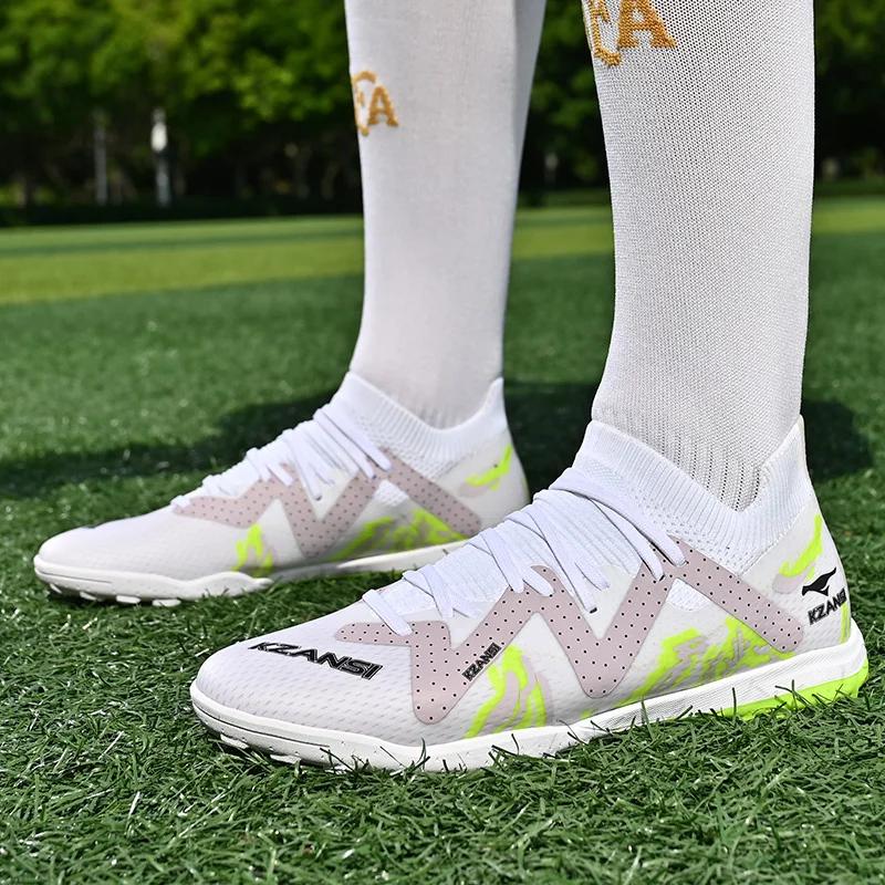 Chaussures de football non ald pour hommes, chaussures de football professionnelles bleues, baskets