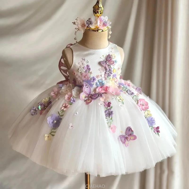 Robe de mariage pour filles, vêtements de princesse Tutu pour enfants, tenues de défilé de mode, rob