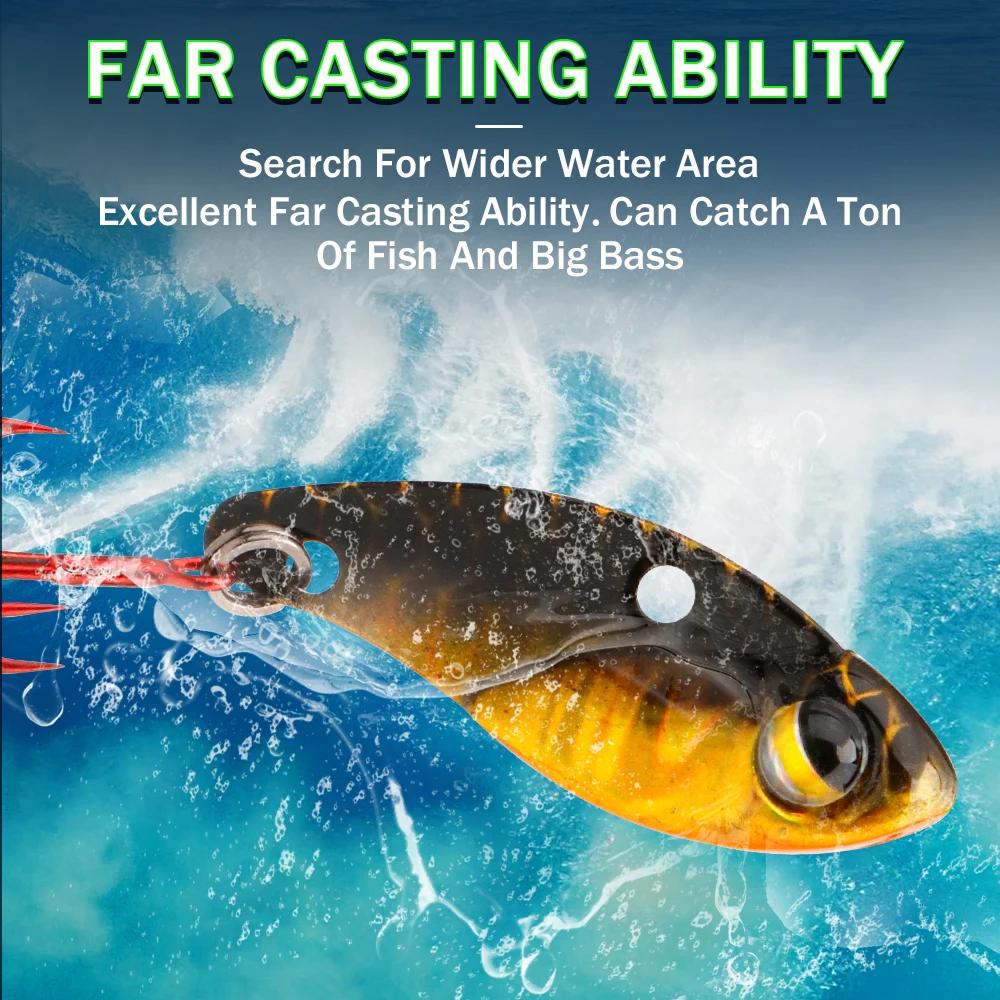GOBASS 5 pièces Mini métal VIB lame gabarit leurre de pêche 25mm 3g coulant Vibration appâts artific