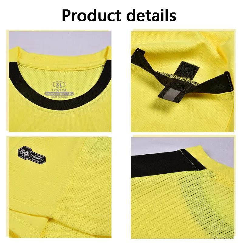 Kits de Football 2025, uniformes d'arbitre pour hommes, maillots de Football, chemises avec poches,