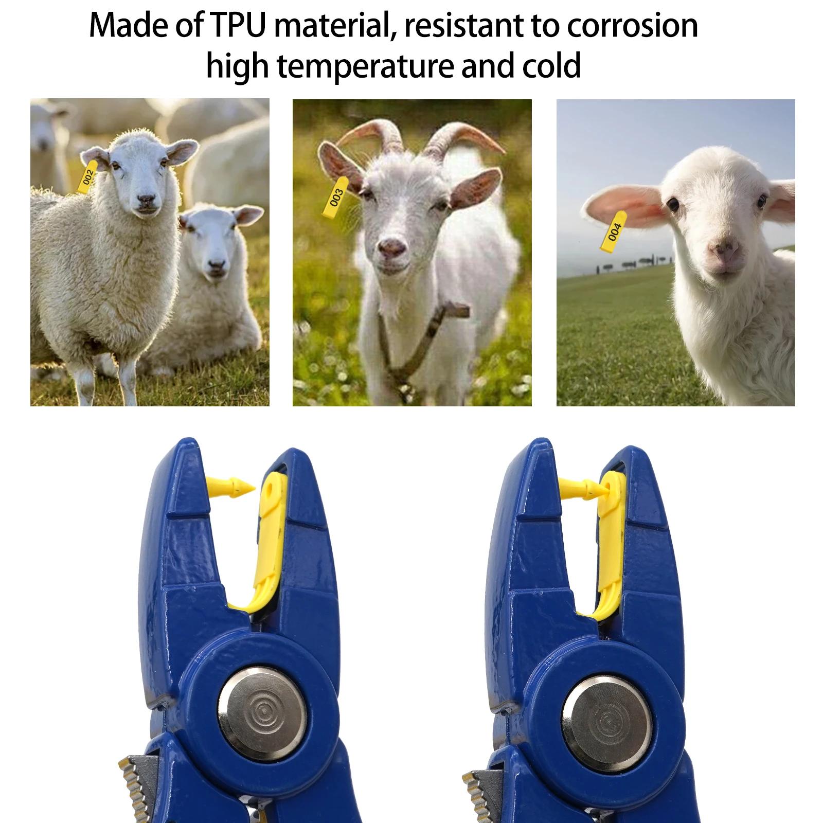 Oreillettes de mouton, 100 pièces, pinces pour étiquette d'oreille, animaux, chien, lapin, matériau