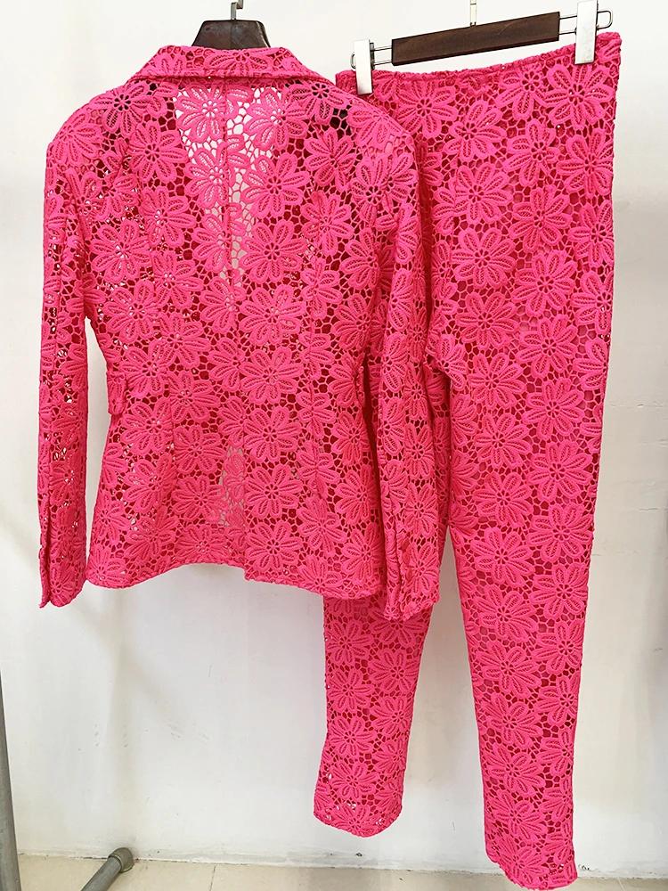 HIGH STREET Nouveauté 2026 Ensemble de costume de mode de défilé de créateur pour femme, Blazer en d