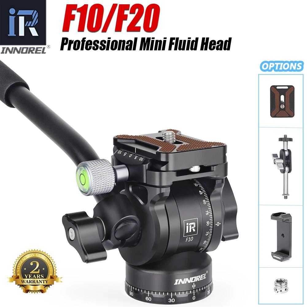 INNOREL F10/F20 Mini tête d'inclinaison de tête fluide de trépied, tête de trépied vidéo de caméra e