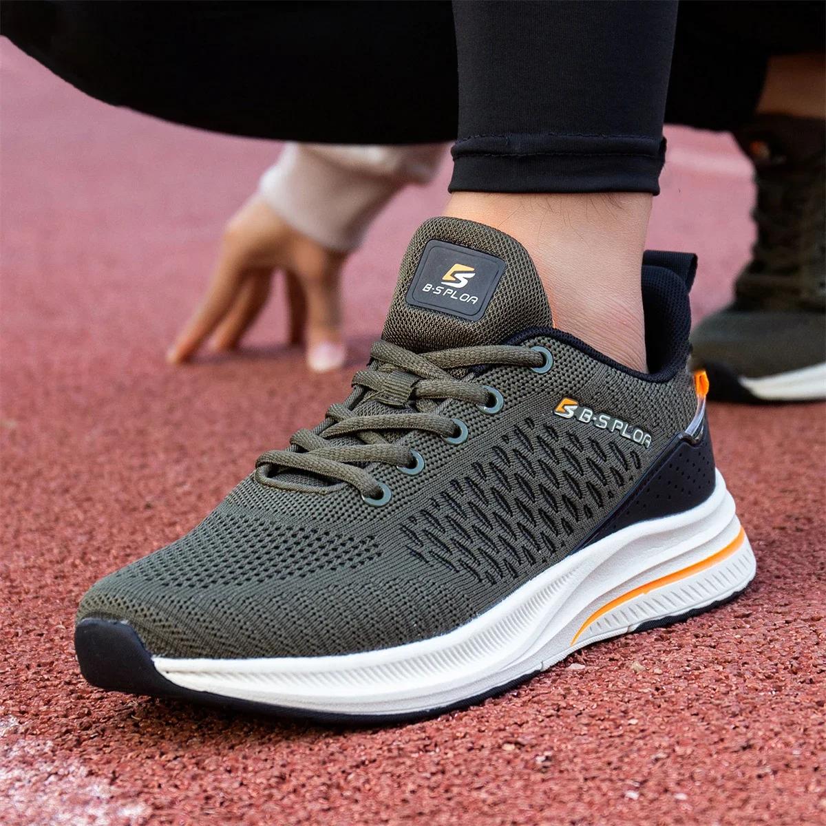 Baasploa hommes chaussures de course nouveau respirant maille Sport baskets grande taille 41-48 mâle
