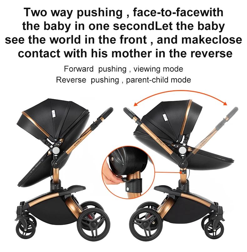 Poussette bébé 3 en 1 pour landau, accessoires pour nouveau-né, poussette de bébé de luxe de paysage