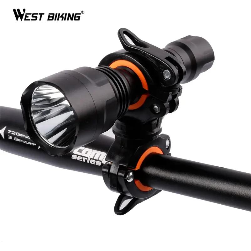 WEST BIKING-Support de lampe de vélo rotatif multifonctionnel et résistant à 360 degrés, accessoires