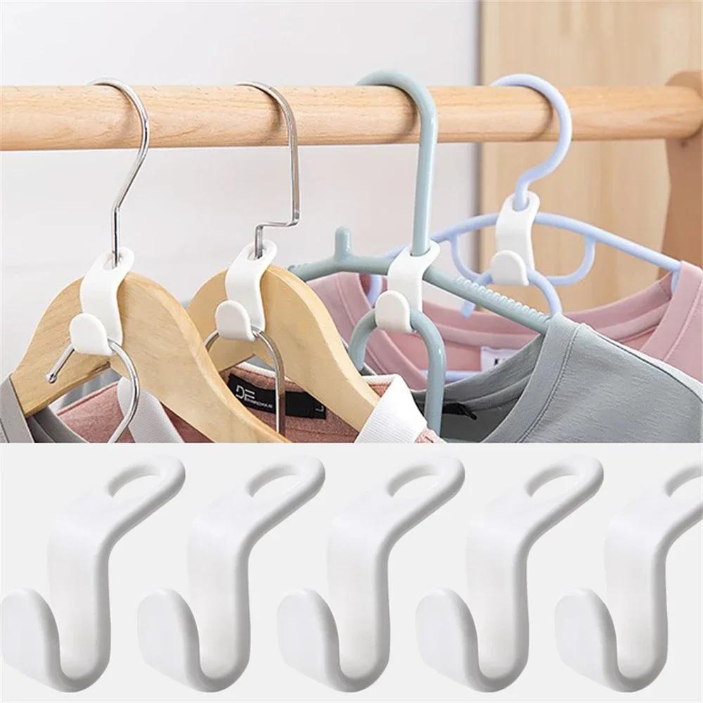 Mini cintre pour connecteur de garde-robe, gain d'espace de garde-robe, crochet en cascade, organisa
