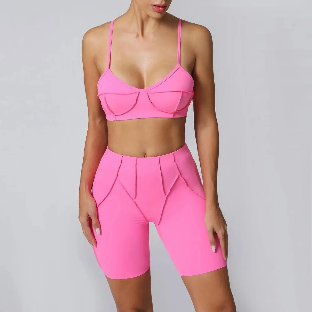 Combinaison de sport femme dos nu pour yoga et fitness - Tissu élastique effet fessier