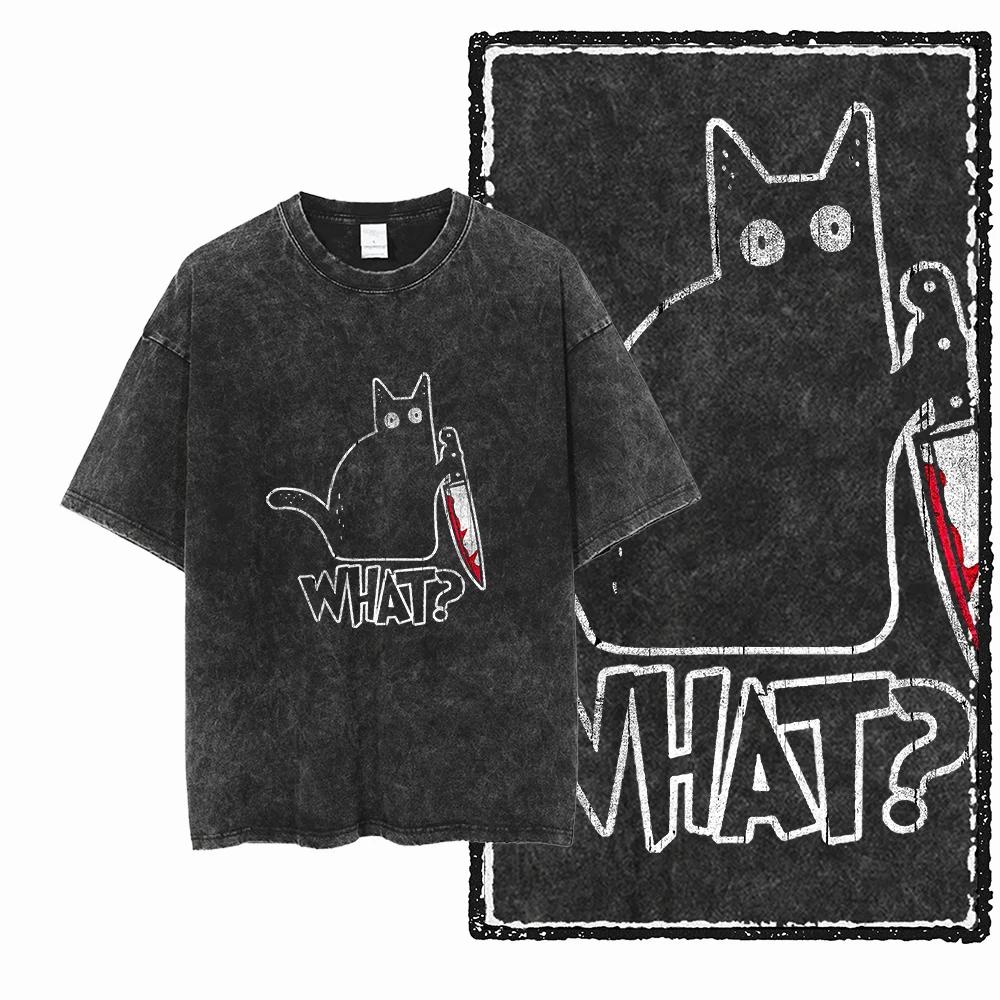 COOLMIND DB 100% coton chat imprimé graphique unisexe chat imprimé hommes t-shirt Cool Streetwear ho