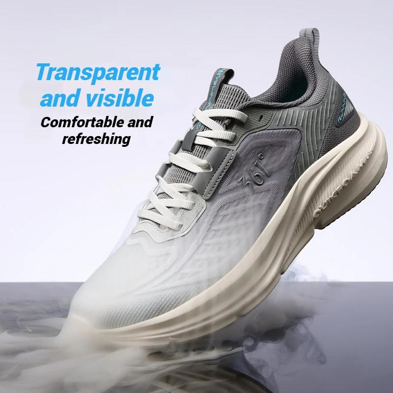Chaussures de course 361 degrés pour homme - Semelle épaisse amortissante et rebond pour printemps