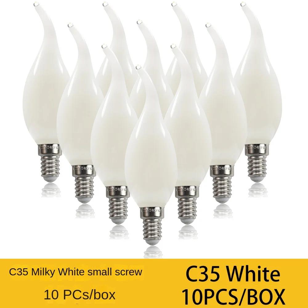 Bougie Led rétro à intensité variable, C35 givré E14 220V 110V 4W 6W, blanc chaud 2700K, ampoules à