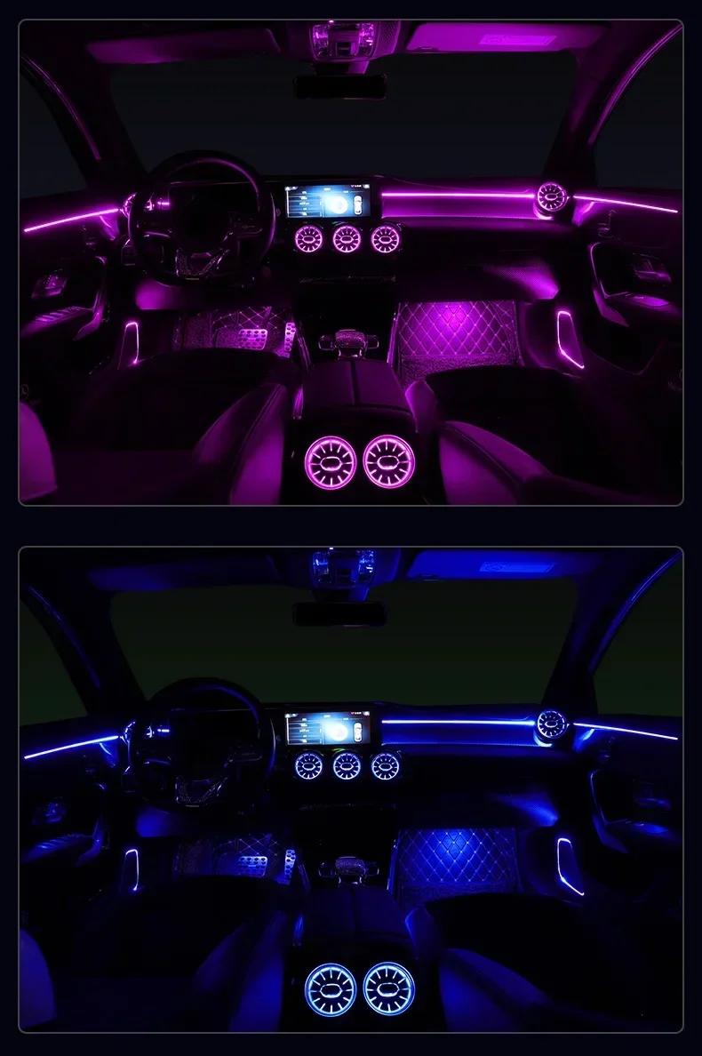 64 couleurs lumière ambiante LED évents pour Mercedes Benz W177 W118 W247 A/B/CLA/GLA/GLB classe voi