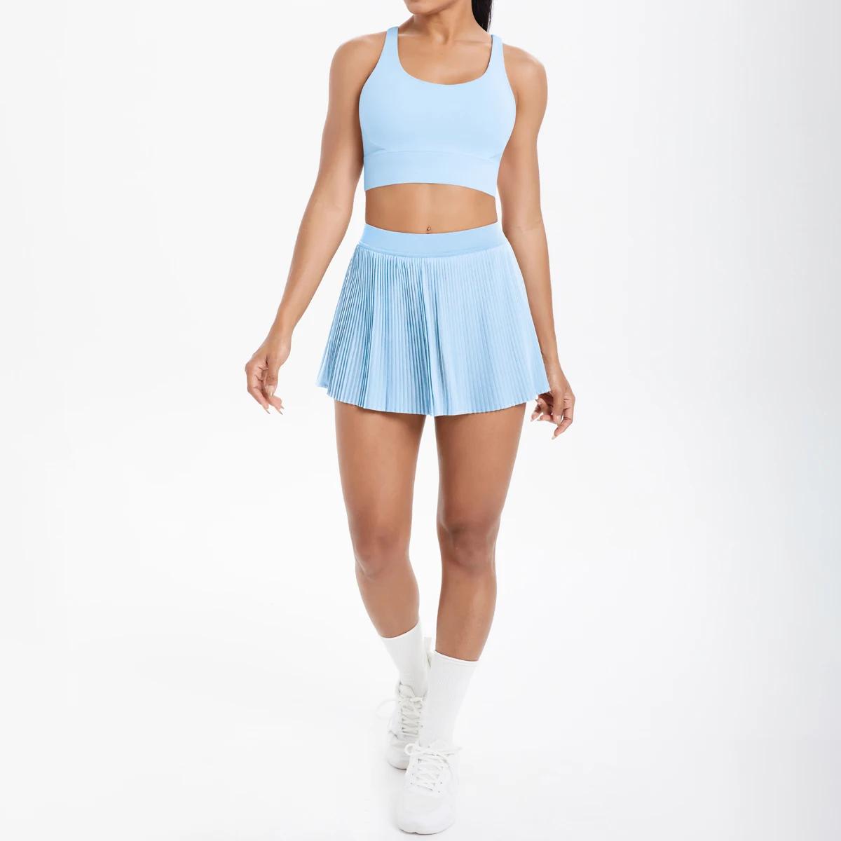 2 pièces nouveau ensemble de Yoga Sexy dos nu bretelles croisées soutien-gorge de sport mode respira